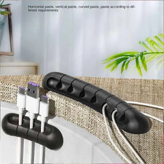 Self-Adhesive Power Cord Cord Manager Fixed Chuck Plug Mouse Cable Headset Winder Mobile Phone Data Cable Card Silicone Desktop