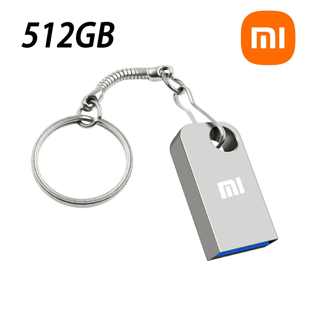 محرك أقراص فلاش صغير من شاومي بسعة 2 تيرابايت، USB 3.0، نقل فائق السرعة، قرص معدني، محرك أقراص USB من النوع C، قرص مقاوم للماء، SSD U Drive