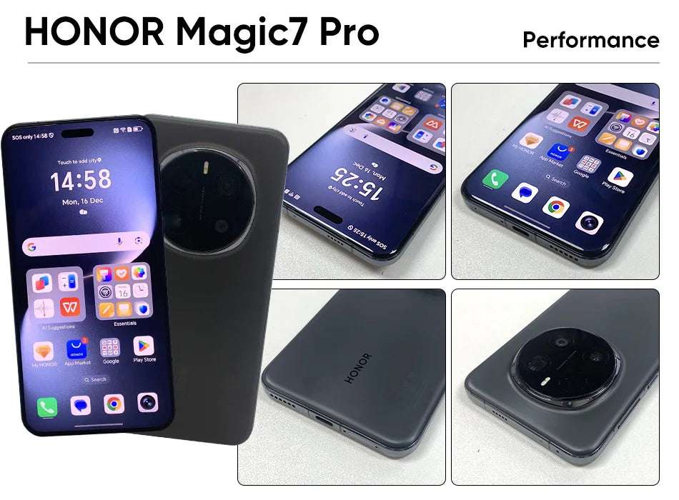 Global Version HONOR Magic7 Pro 5G Smartphone 6.8'' 120Hz OLED Display Snapdragon 8 Elite 100W SuperCharge Magic 7 Pro Phones