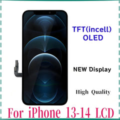 شاشة LCD OLED TFT جديدة لهاتف iPhone 13 Pro Max شاشة لمس ثلاثية الأبعاد 14 Pro Max 14 Plus بديل محول رقمي LCD Incell تم اختباره