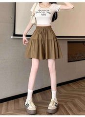 Ice Silk Thin Breathable Large Size Slimming Wide Leg Five-Quarter Pants Women Summer High Waist Qui Dry orts Casual Pant...
