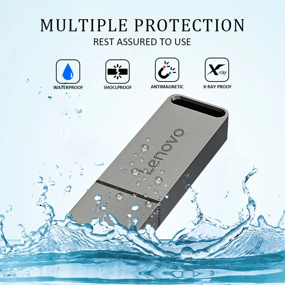 Lenovo 64TB Pendrive U Disk USB3.0 High Speed 180MB/s Free Case Film Studio 16TB Metal Flash Drive Waterproof Free Delivery Truc