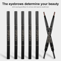 HANDAIYAN Eyebrow Pencil Automatic Rotating Double Head Long Lasting Natural Waterproof 5 Color Triangle Eyebrow Pen Make Up
