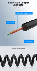 كابل صوت قابل للسحب من OLAF USB C إلى 3.5 مم لسيارة iPhone 15 كابل AUX بمقبس 3.5 مم إلى كابل مكبر صوت بمحول الكوع