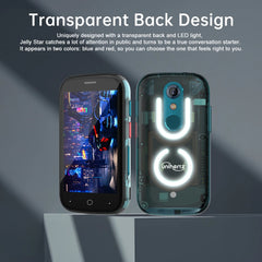 Unihertz Jelly Star Mini Smartphone Android 13 8GB 256GB Led Light Unlocked Transparent Backshell Cellphones 48MP 3 inch Phone