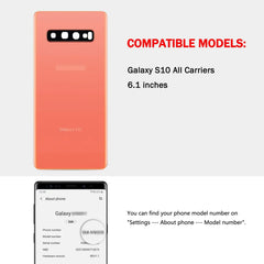 Compatible for Samsung Galaxy S10 Back Glass Cover Replacement 6.1-Inches SM-G973 All Carriers with Installation Manual + Repair