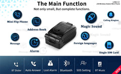 UNIWA J30 2G هاتف محمول صغير قابل للطي ببطاقة واحدة صدفية زر ضغط لاسلكي بلوتوث اتصال صوتي سحري سماعة أذن بدون استخدام اليدين