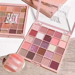 25 Colors Eyeshadow Palette High Gloss Cement Grey Rose Brown Color Tone Matte Glitter Daily Makeup Dry Rose Eyeshadow For Music