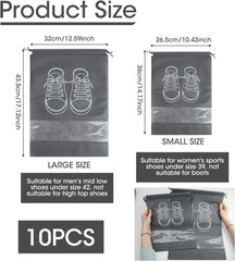 5/10PCS Shoes Storage Organizer Bags Non-Woven Shoe Dust Bags Portable Travel Shoe Bag Shoes Storage Packing Pouch Organizers