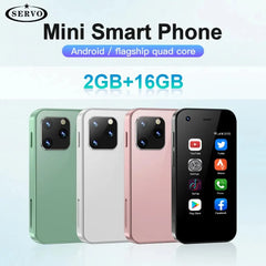 هاتف SERVO KING5000 الذكي المصغر بنظام أندرويد 3G WCDMA 2 SIM في وضع الاستعداد شاشة 2.5 بوصة 2 جيجابايت ذاكرة وصول عشوائي (RAM) هاتف محمول جيب أصلي هدايا للأصدقاء