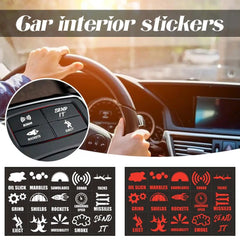 15pcs/Set Creative Car Switch Button Stickers Dashboard Console Label Decals Self-Adhesive Decorations For Car Truck