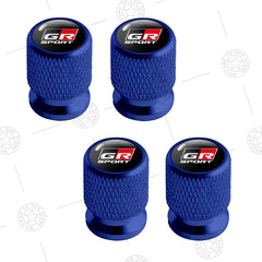 4pcs GR SPORT Logo Car Wheel Tire Valve Caps Air Stem Aluminum Accessories For Toyota Yaris Corolla RAV4 C-HR Camry Prado Voxy