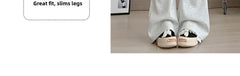 ay High Waist Bell Bot Pants Women's Summer 2025 New Casual Sports Sweatpants Small Size Slimming  Hoof Pants