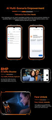 Blackview OSCAL Marine 2 Rugged Phone 8GB RAM 256GB Smartphone AI 11000mAh Battery 6.56 " HD+Display Unisoc T61 Android 15 NFC