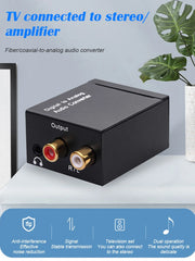 Digital fiber coaxial to Analog Digital to Analog decoding digital to analog audio converter