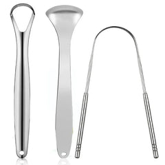 1pcs/2pcs/3pcs Metal Tongue Scraper Cleaner for Adults & Kids, Portable Stainless Steel Tongue Scrapers Brushes for Removing