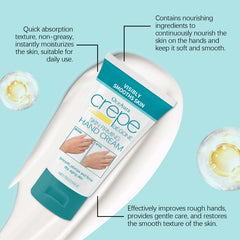 Crepe Begone Firming Hand Cream - Anti-Aging Treatment for Dry Skin, Visibly Smooths & Plumps, 75g/2.65oz