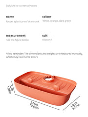 Household Silicone Sink Drain Rack Faucet Splash Proof Drain Rack Water Collecting Pad Sponge Rag Steel Wool Gadget Storage Box