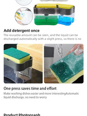 Kitchen Detergent Press Portable Soap Dispenser Pak Clean Cloth Dishwashing Pot Soap Dispenser Cleaning Tool