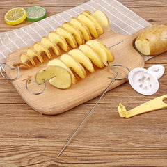 Spiral Potato Cutter Twisted Slice Potato Tower Whirlwind Potato Cut Diy Creative Fruit And Vegetable Spiral Slicer For Kitchen