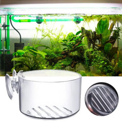 Acrylic Aquatic Plant Cup Aquarium Fish Tank Glass Plant Pot with suction holder Feeding Container Stand for Aquarium Lanscape