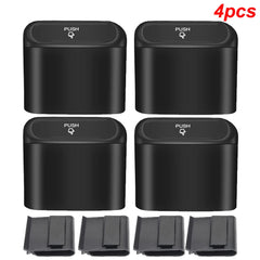 1L Car Interior Storage Case Trash Bin Push Can Mini Tray Dustbin Garbage Box Door Seat Clip Stand Holder Automotive Accessories