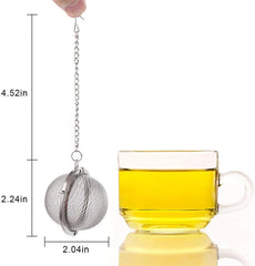 LMETJMA Tea Infuser Stainless Steel Mesh Tea Ball Tea Strainers Tea Infuser Strainer Filters for Loose Tea Herbal Spices JT148