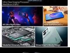 oppo Reno8 pro 5G Android Unlocked 6.62 inch 12GB RAM 256GB ROM All Colours in Good Condition Original used phone