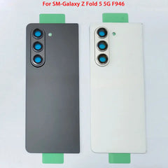 غطاء خلفي زجاجي لغطاء البطارية مع إطار عدسة الكاميرا لهاتف Samsung Galaxy Z Fold 5 F946