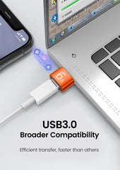 محول 10A OTG USB 3.0 إلى النوع C من USB أنثى إلى النوع C ذكر محول شحن سريع OTG USB C لأجهزة الكمبيوتر المحمولة Xiaomi Samsung
