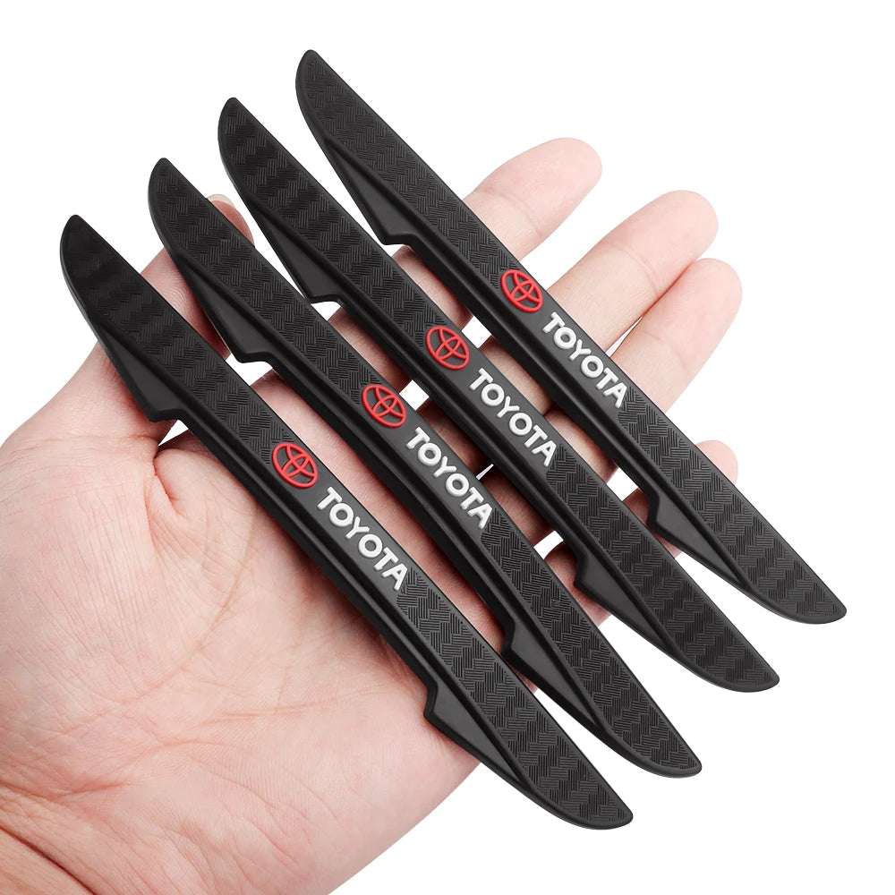 4Pcs Car Door Edge Anti-collision Strips Bumper Trim Sticker Accessories For Toyota Rav4 Corolla Chr Yaris Camry Cross Auris TRD