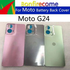 For Motorola Moto G24 XT2423-1 Battery Back Cover For G24 Power Housing Case Rear Door Replacement