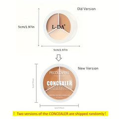 3 Colors Concealer Palette Eyeshadow Base Palette Matte Contour Concealer With Brush Covering For Dark Circles Concealer Cream