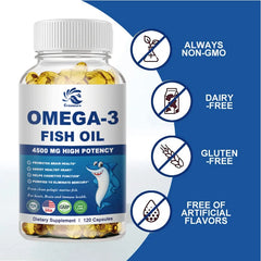 60/120pcs Omega-3 Fish Oil Capsules Dietary Supplement for including EPA and DHA