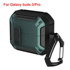 غطاء قفل أمان لهاتف Samsung Galaxy Buds 3 Pro Buds3 Buzz 3 Pro Case مقاوم للصدمات لهاتف Samsung Buds 3 Pro Sleeve مع خطاف