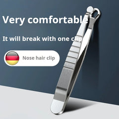 1Pc Stainless Steel Manual Round Head Nose Hair Clip Travel Portable Sharp Nose Hair Cleaning Tool