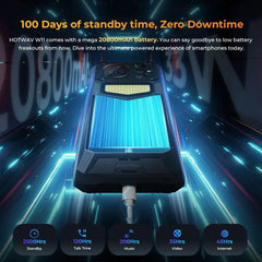 HOTWAV W11 Rugged Phone 6.6'' FHD+12GB+256GB 20800mAh Battery smartphone 64MP Camera Android 13 NFC Mobile Phone