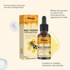 Bee Venom Antifungal Drops Nail Soothing Growth Bee Venom Nail Treatment Cleaning Spray for Hand Foot Nails Protection Care