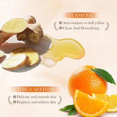Turmeric Vitamin C Face Scrub Pore Minimizing, Skin Brightening Dead Cell Removal for Radiant Complexion