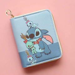 Stitch Coin Purse Fashion Cartoon Zipper Wallet Kawaii Anime Student Print Card Holder ID Storage Bag Card Pack Christmas Gift