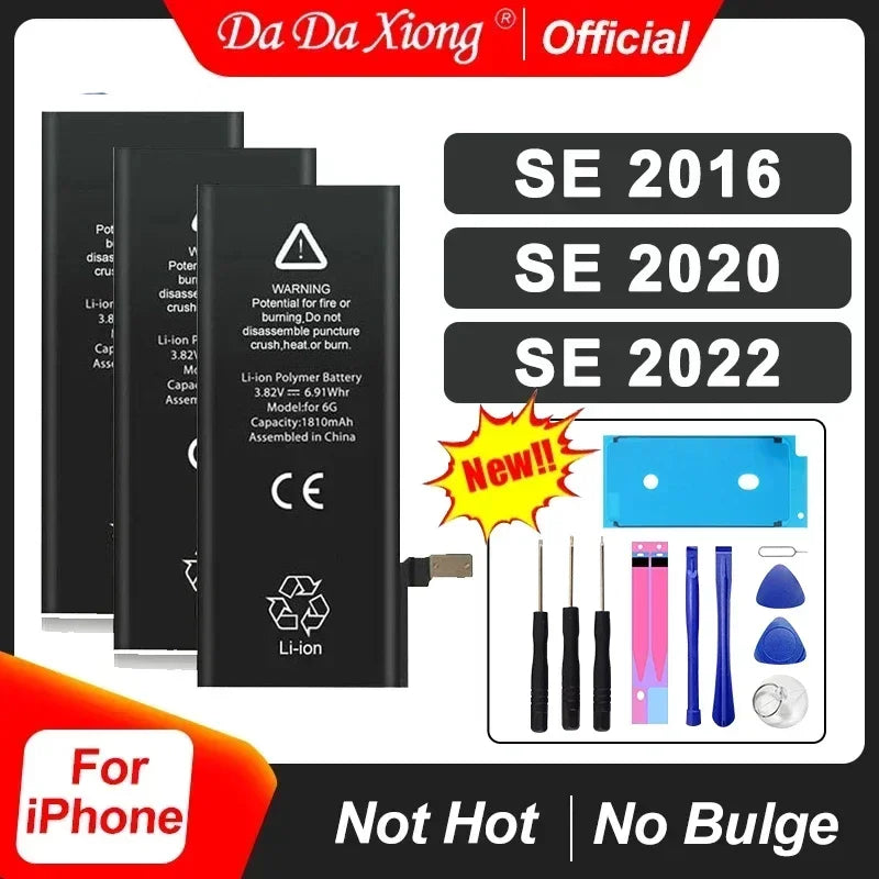 2025 Zero-cycle High-quality Battery For IPhone SE 2016 SE 2020 SE 2022 Mobile Phone With Free Tools Sticker