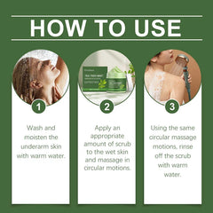 "Gentle Underarm Scrub - Exfoliating & Brightening Treatment For Smooth Skin, Helps Remove Impurities & Refresh, All Skin Types