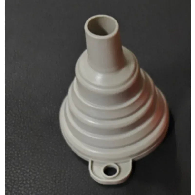 Foldable silicone liquid funnel, white