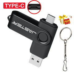محرك أقراص فلاش USB من النوع C بسعة 128 جيجابايت وذاكرة تخزين 64 جيجابايت وسلسلة مفاتيح مجانية وذاكرة تخزين إبداعية هدية عمل باللون الأحمر وقرص U أزرق 32 جيجابايت
