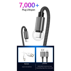 كابل بيانات نايلون شاحن سريع USB A إلى كابل شحن من النوع C لهاتف Huawei Samsung Android TypeC جهاز شحن 1 متر 2 متر 3 متر