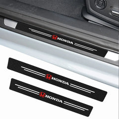 ملصق عتبة باب السيارة من ألياف الكربون، مكون من 4 قطع، لسيارة هوندا سيفيك أكورد فيزيل فيت CR-V سيتي CRZ جاز HRV تايبر أوديسي
