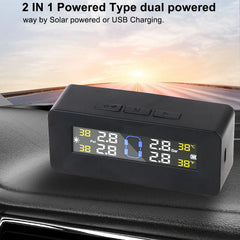 Tire Pressure Monitoring System Temperature Warning New C External Battery Version Sensors Solar TPMS Car Tyre Pressure Monitor