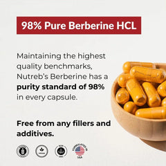 Berberine Supplement 1200 Mg Per Serving - Highly Absorbed, Heart Health, Weight Management, Antioxidant