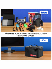 حقيبة سفر OLED مناسبة لجهاز Nintendo Switch/Switch، حافظة ناعمة للحماية، حافظة محمولة لجهاز Switch، حجرة قابلة للفصل
