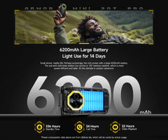 【العرض الأول عالميًا】هاتف Ulefone Armor Mini 20T Pro 5G بشاشة 4.7 بوصة وإضاءة LED ونظام تشغيل Android 14 وبطارية 6200 مللي أمبير في الساعة وذاكرة 16 جيجابايت + 256 جيجابايت وقوة 33 وات